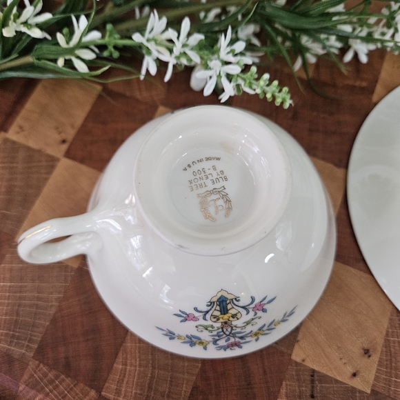 Blue Tree Lenox Tea Cup and Saucer vintage Discontinued Pattern - Picture 7 of 13